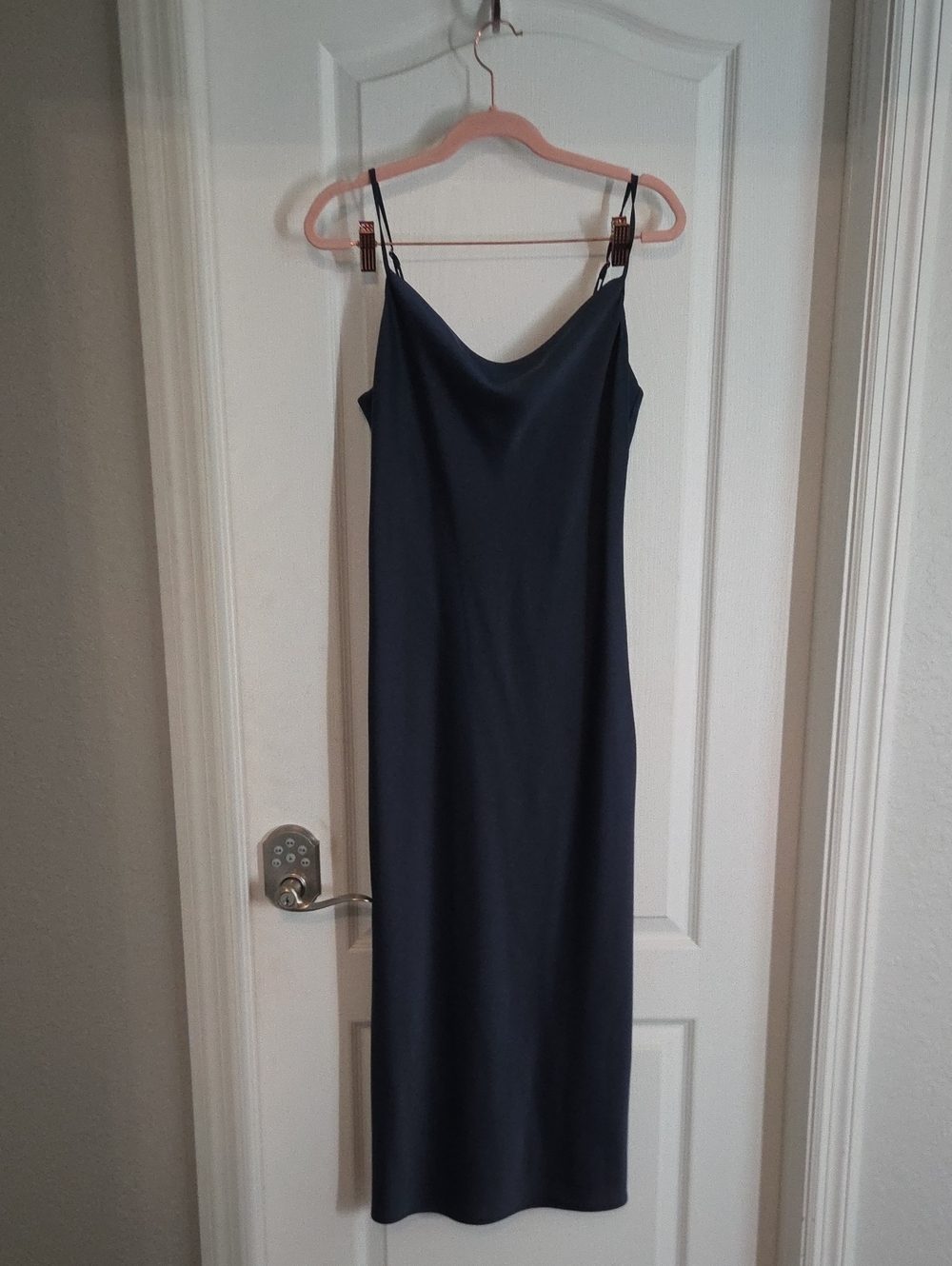 Banana Republic Deep Navy Slip Midi Dress